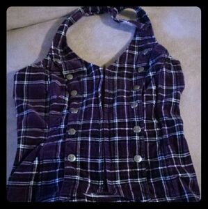 Plaid Purple Women's Jacket